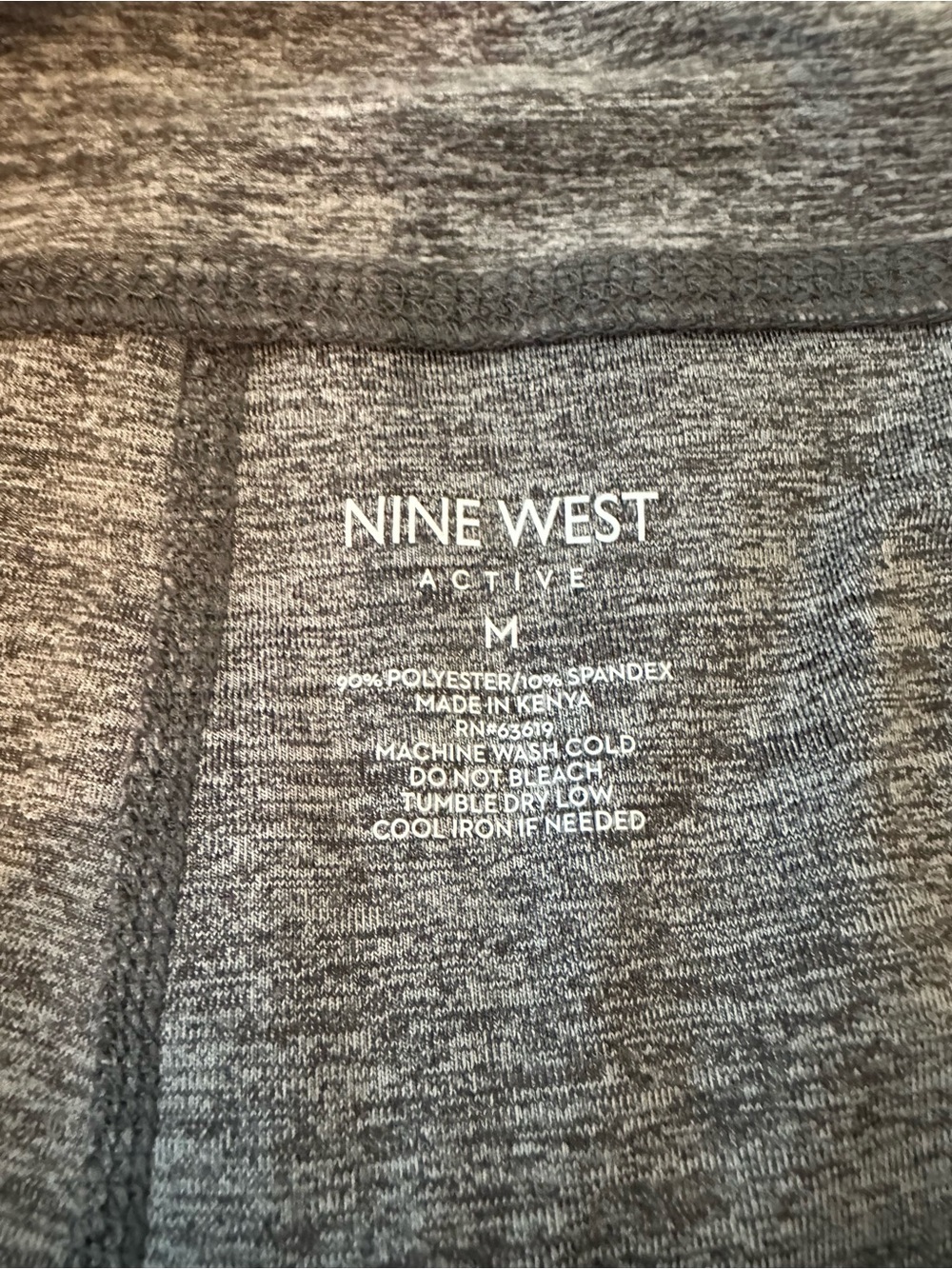 Nine West Active Women's Gray Heather Jogger Sweatpants with Drawstring Waist